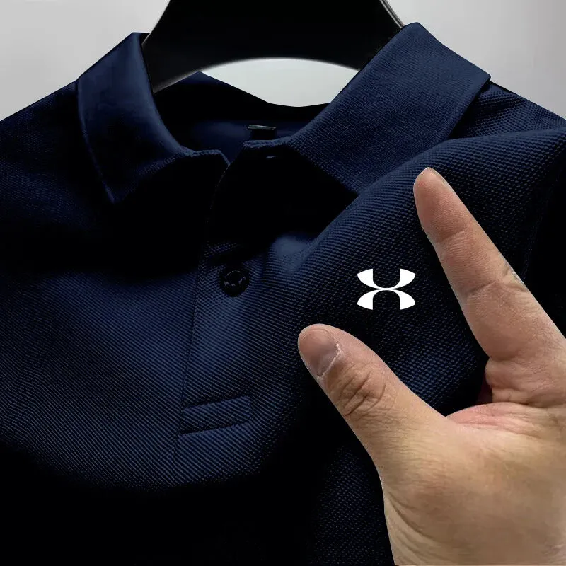 Summer New Men's Polo Shirt For Business And Leisure, High-Quality Breathable Short Sleeved Printed Multi-Color T-Shirt Top