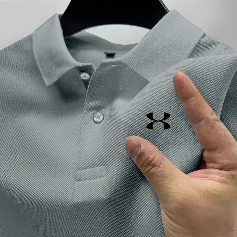 Summer New Men's Polo Shirt For Business And Leisure, High-Quality Breathable Short Sleeved Printed Multi-Color T-Shirt Top