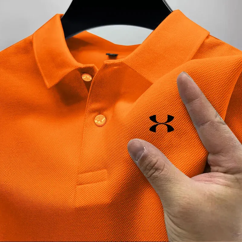 Summer New Men's Polo Shirt For Business And Leisure, High-Quality Breathable Short Sleeved Printed Multi-Color T-Shirt Top