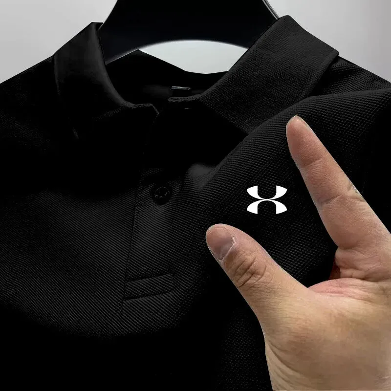Summer New Men's Polo Shirt For Business And Leisure, High-Quality Breathable Short Sleeved Printed Multi-Color T-Shirt Top
