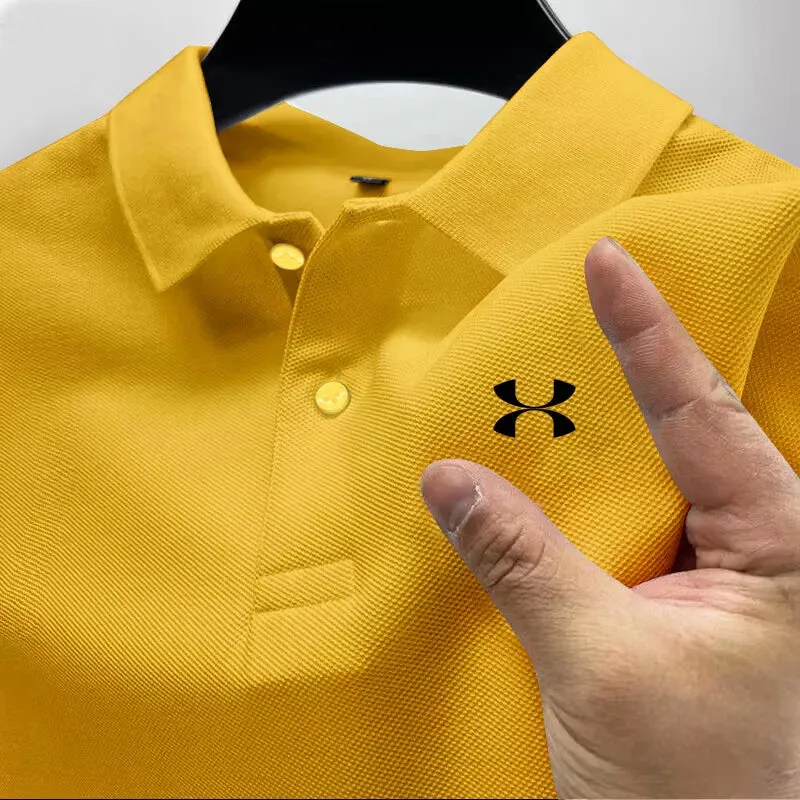 Summer New Men's Polo Shirt For Business And Leisure, High-Quality Breathable Short Sleeved Printed Multi-Color T-Shirt Top