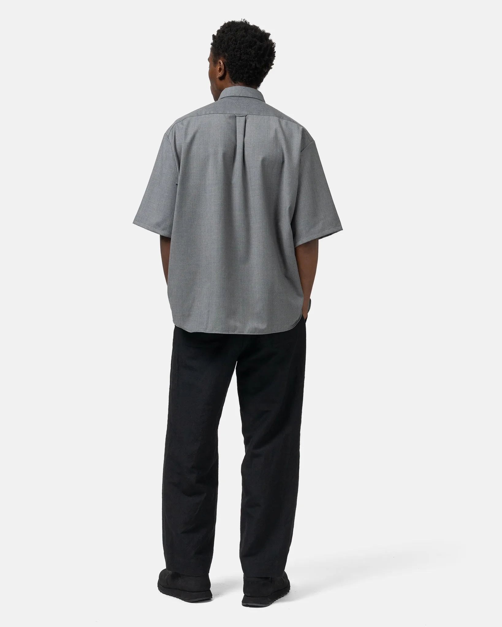 Summer Stretch Wool S/S Shirt Grey