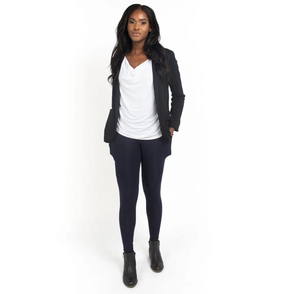 The Dressy Leggings in Navy Blue