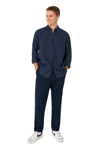 The Giacomo Linen Shirt - Navy
