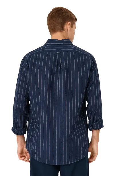 The Giacomo Linen Shirt - Navy