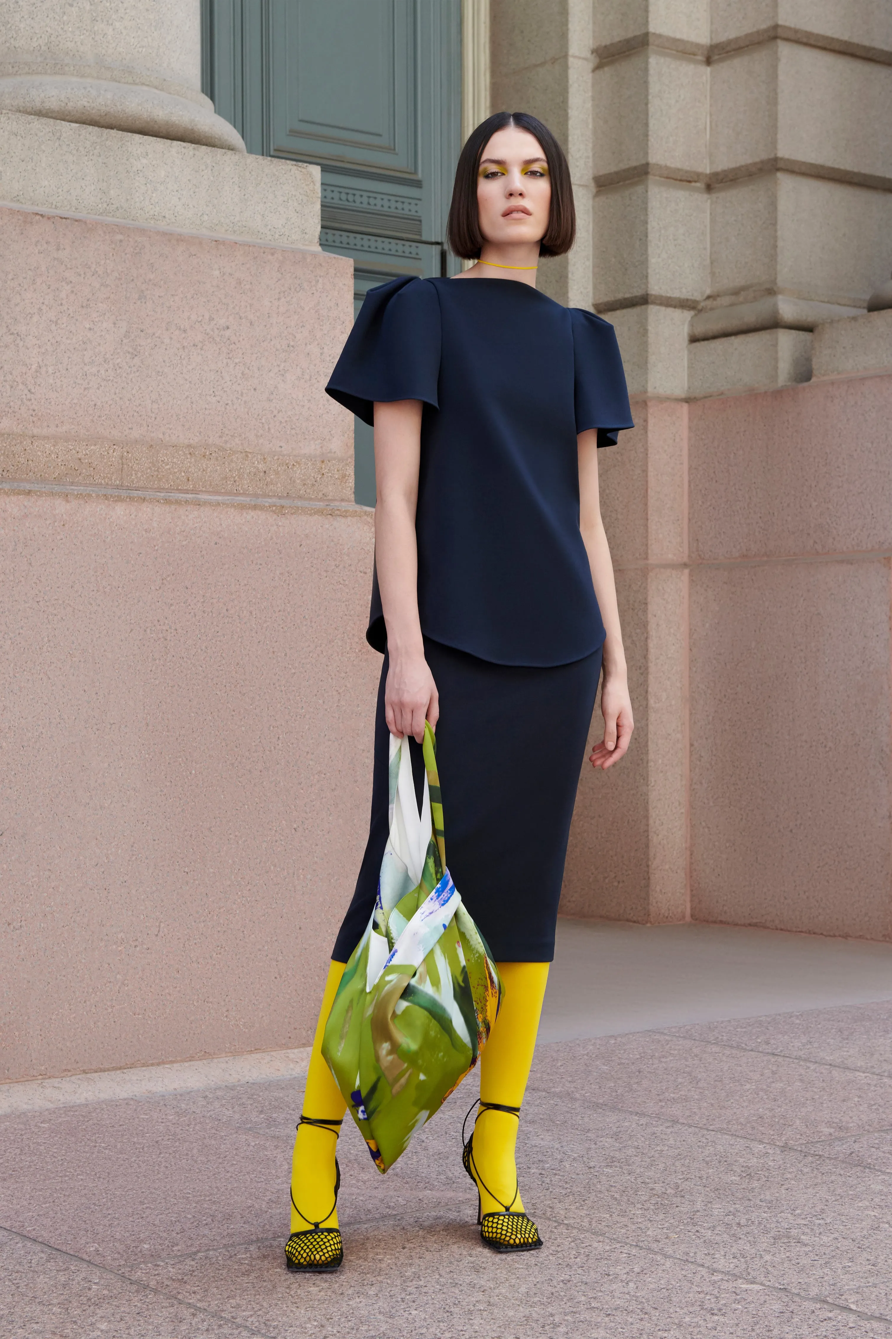 Trapunto Pencil Skirt
