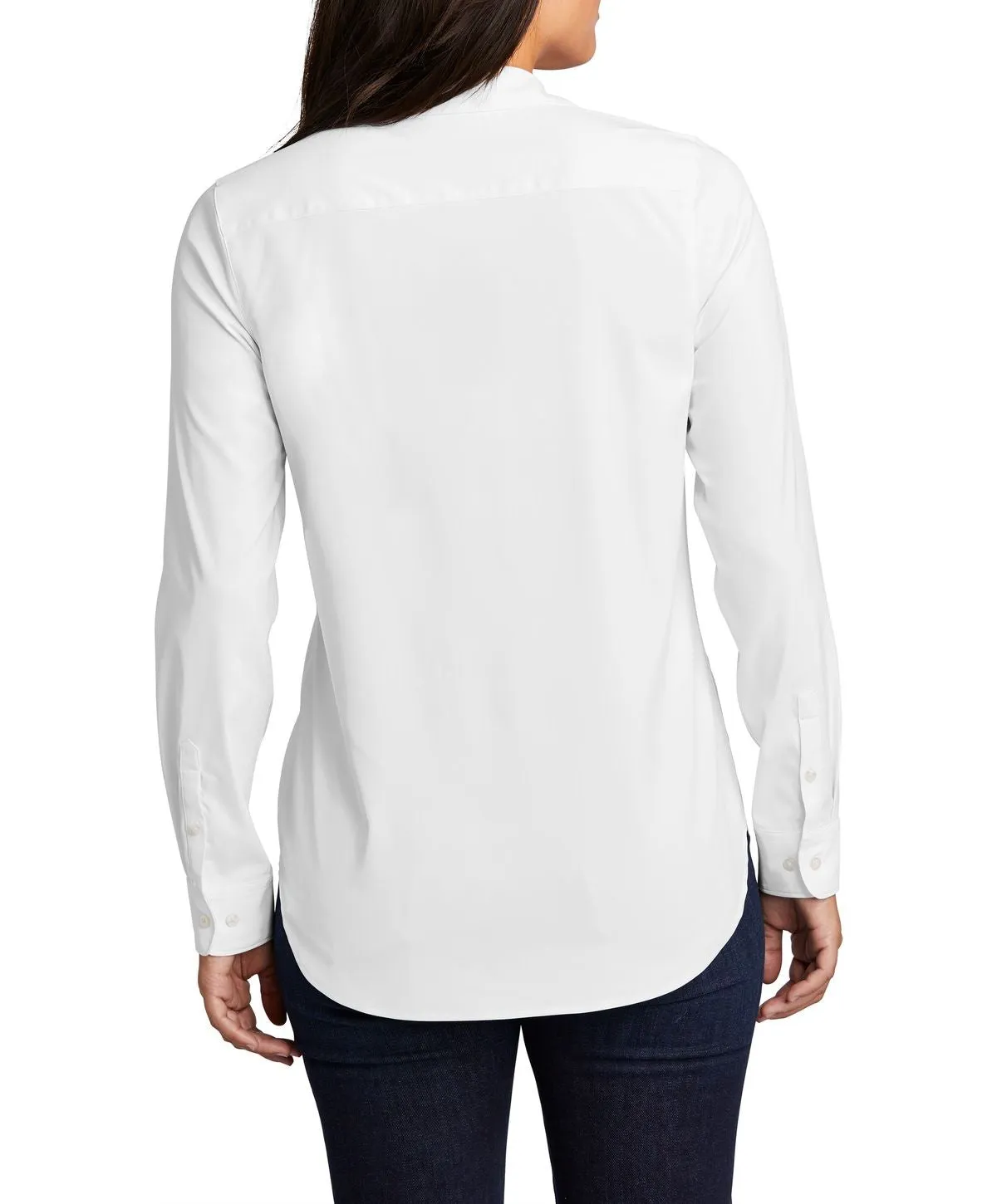 Women's Long Sleeve Stretch Tunic Blouse