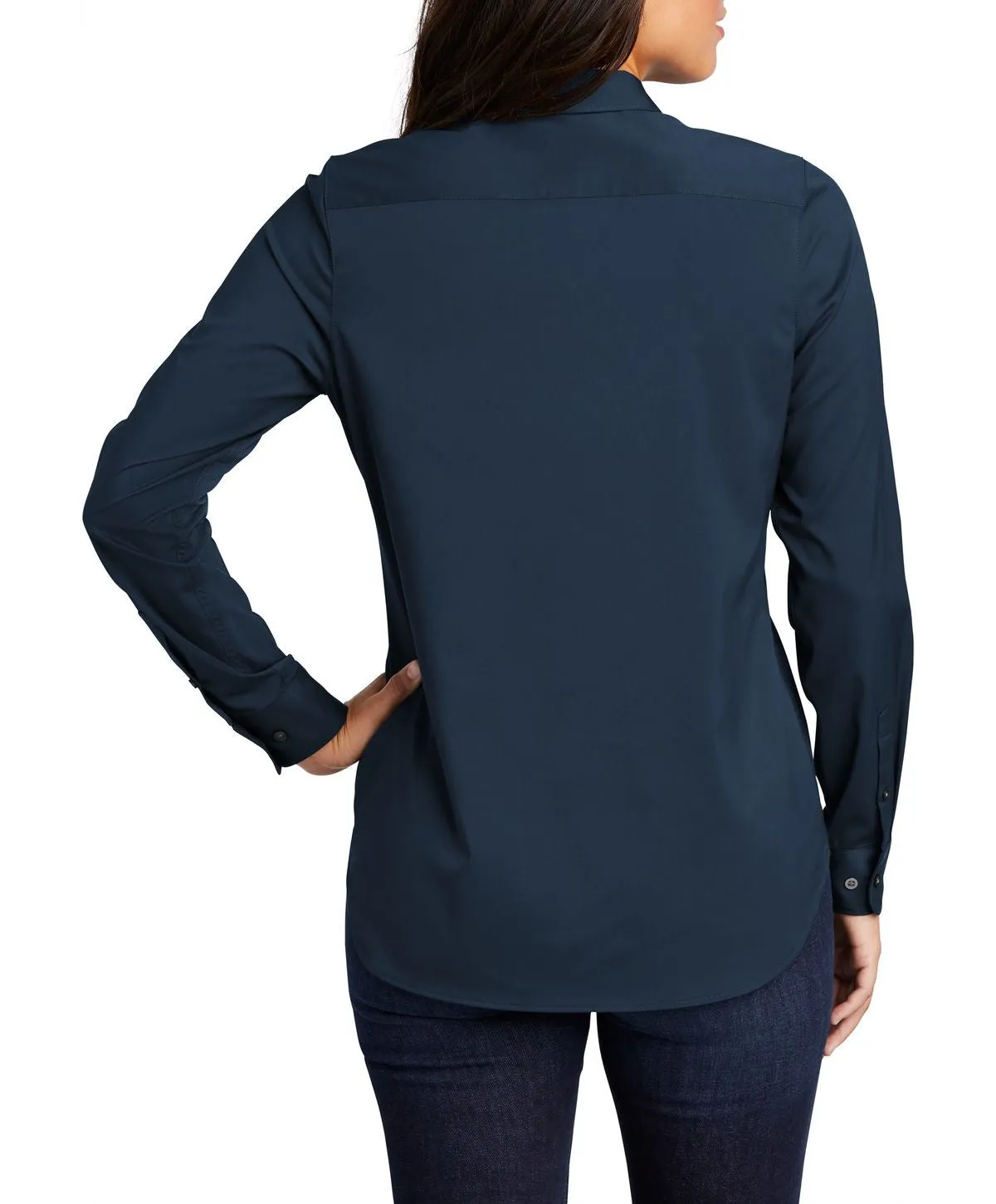 Women's Long Sleeve Stretch Tunic Blouse